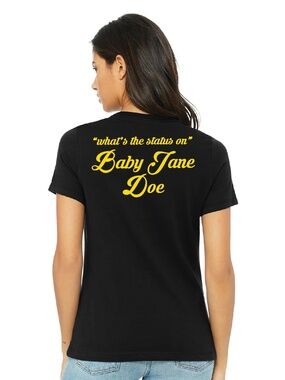 Bella Canvas Relaxed T Shirt "The Pitt - Baby Jane Doe" Tee Womans XL Short Slv